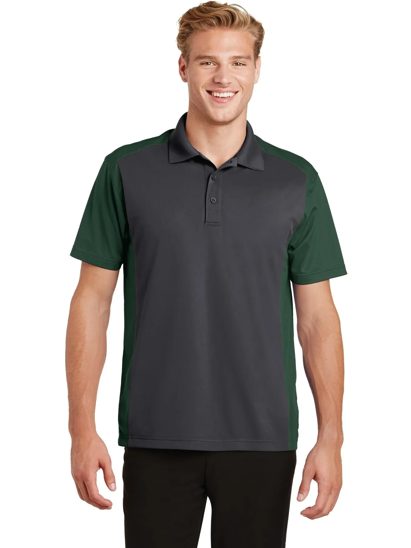 Sport-Tek Colorblock Micropique Sport-Wick Polo