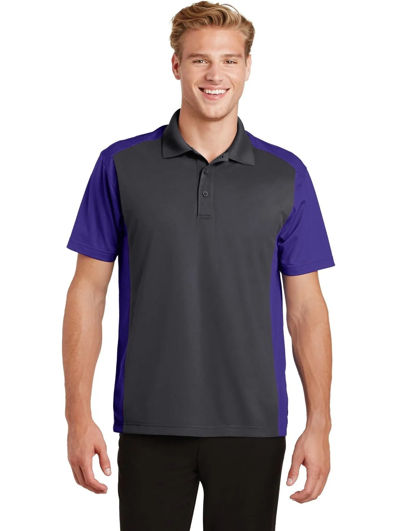 Sport-Tek Colorblock Micropique Sport-Wick Polo