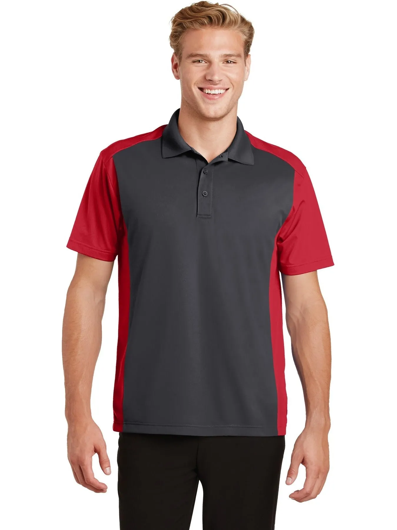 Sport-Tek Colorblock Micropique Sport-Wick Polo