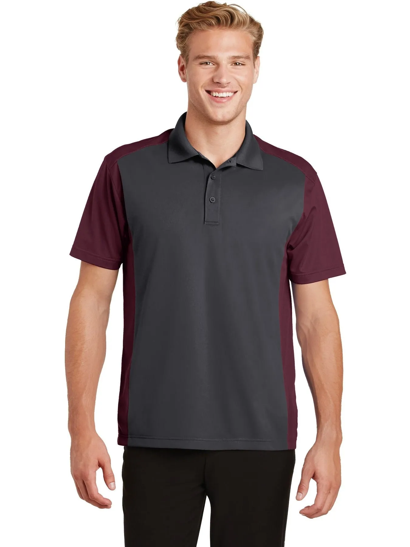 Sport-Tek Colorblock Micropique Sport-Wick Polo