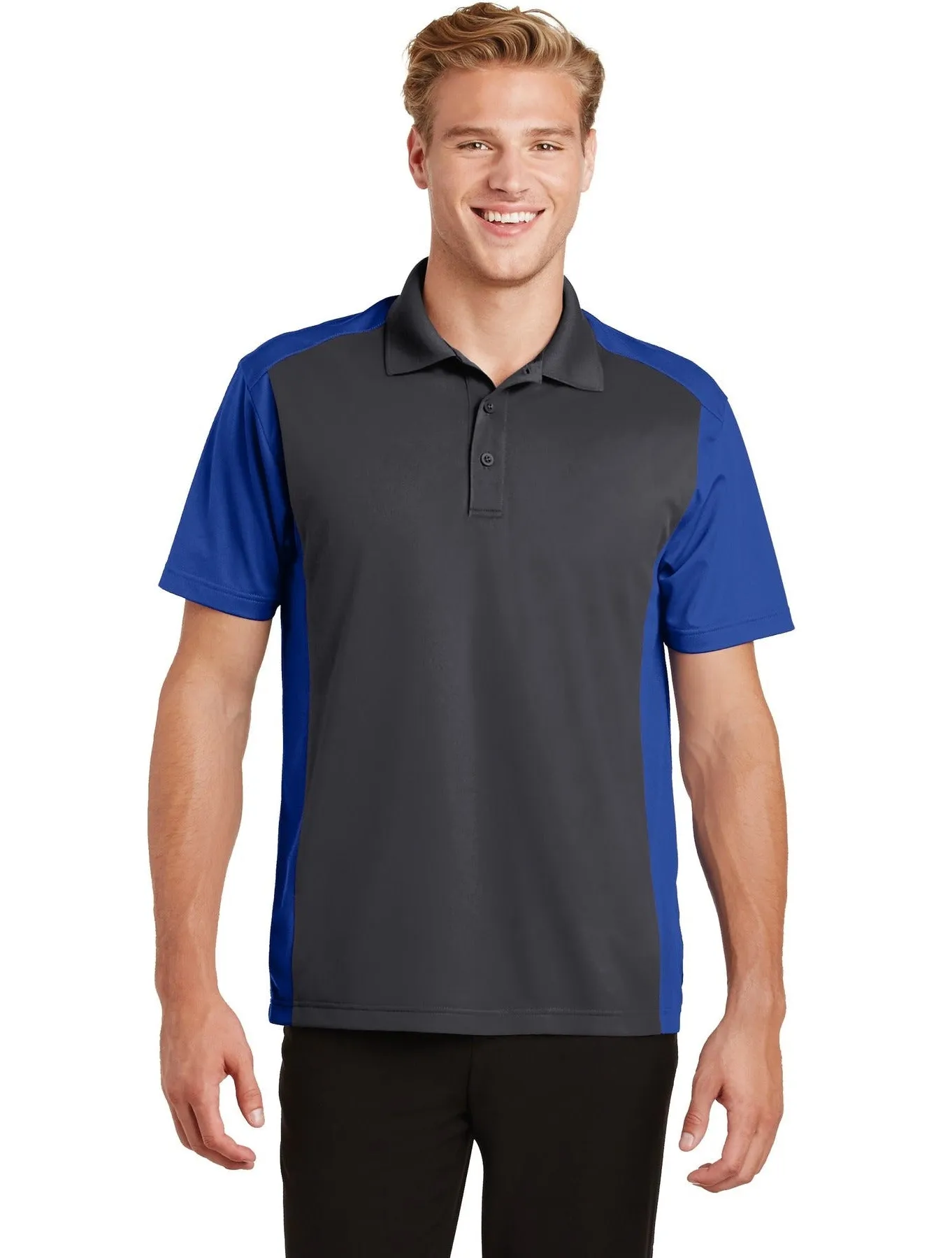 Sport-Tek Colorblock Micropique Sport-Wick Polo