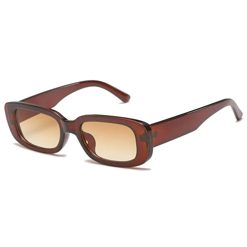 street style sunglasses rectangular gradient sunglasses