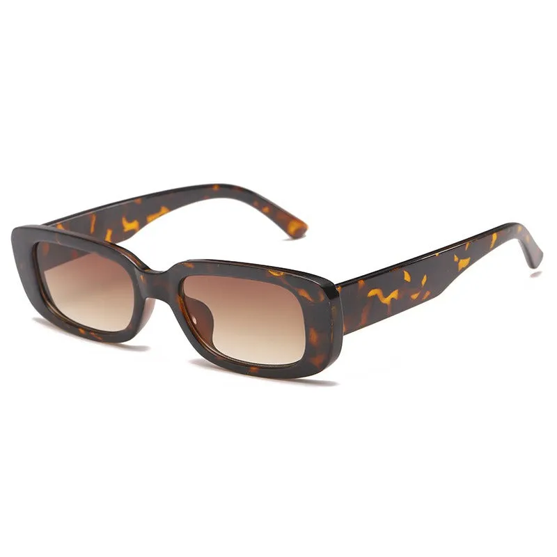 street style sunglasses rectangular gradient sunglasses