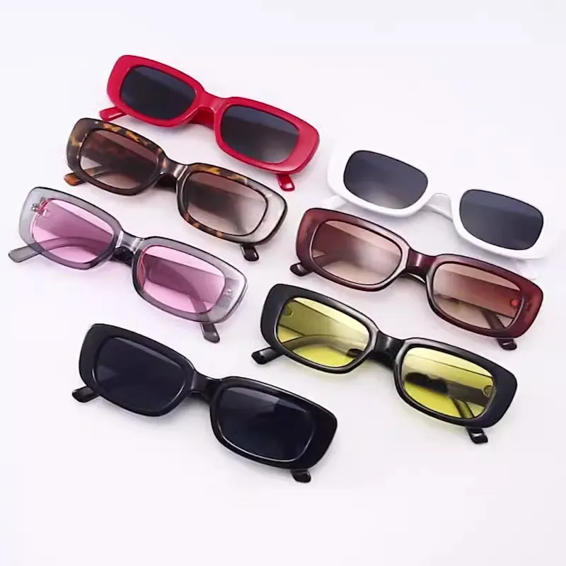 street style sunglasses rectangular gradient sunglasses