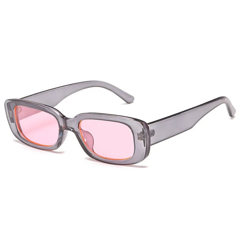 street style sunglasses rectangular gradient sunglasses
