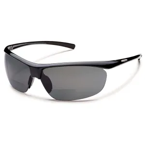 Suncloud Unisex Black Frame Gray Lens Zephyr Polarized Reader Sunglasses - S-ZEPPGYBK200