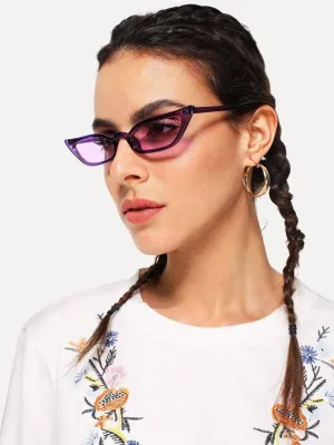 Tinted Lens Cat Eye Sunglasses