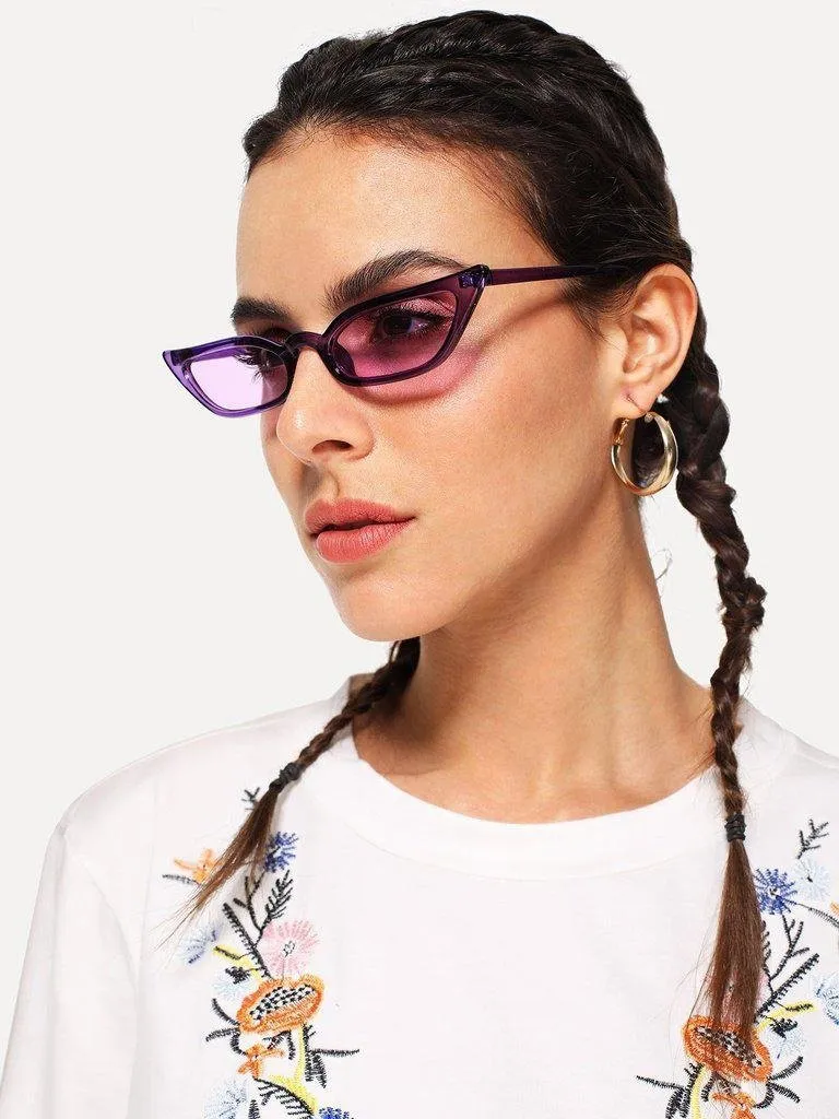 Tinted Lens Cat Eye Sunglasses