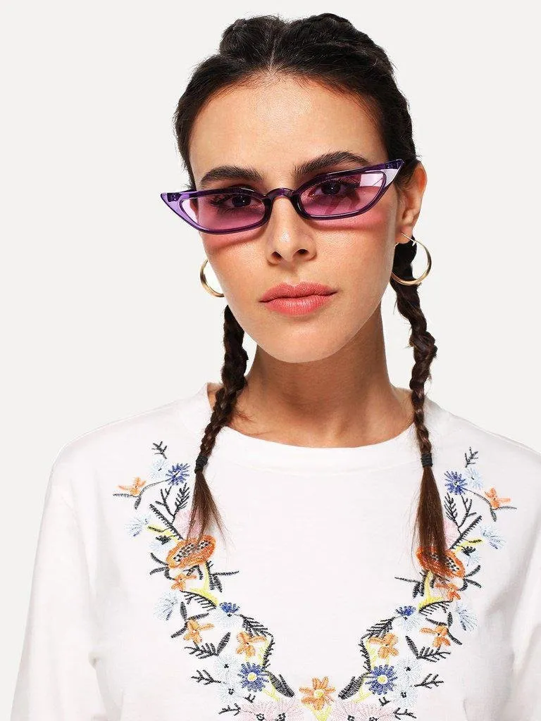 Tinted Lens Cat Eye Sunglasses