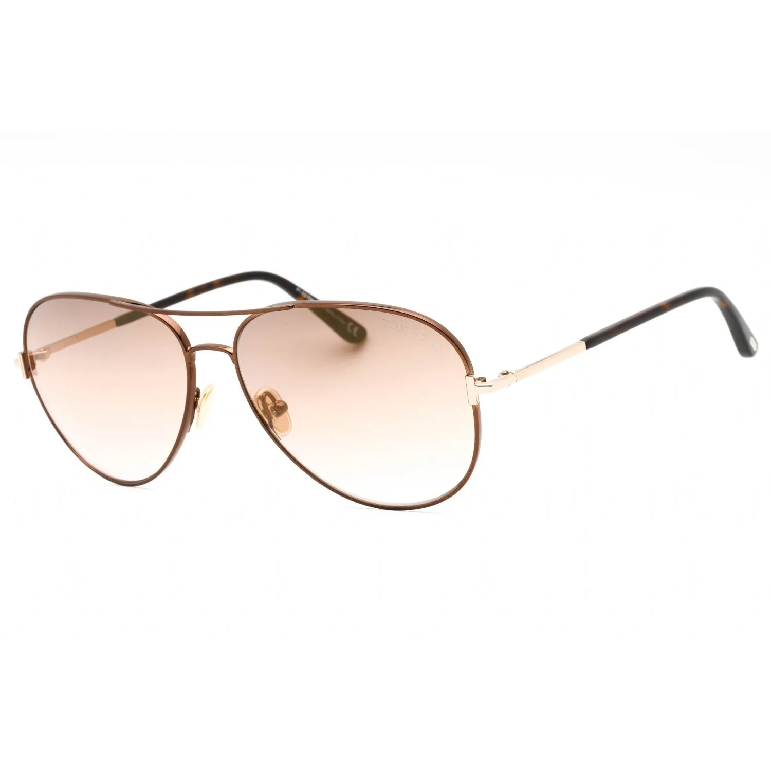 Tom Ford FT0823 Sunglasses shiny dark brown  /  brown mirror