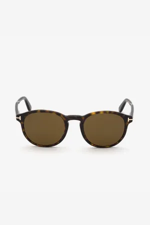 Tom Ford round acetate sunglasses in havana