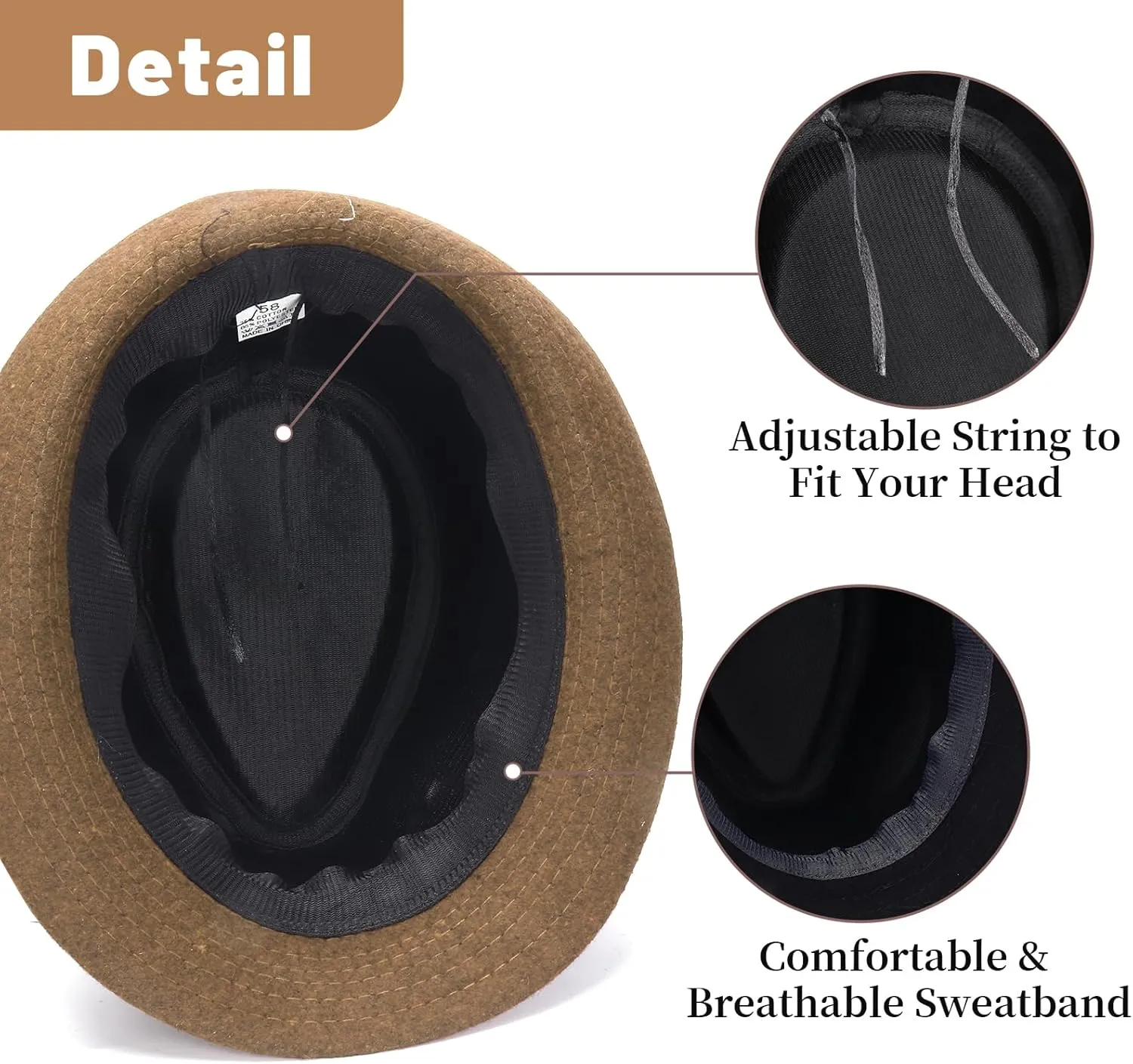 Ultrafun Fedora Hats for Men Women Classic Short Brim Felt Manhatta Fedora Hat with Feathers Band