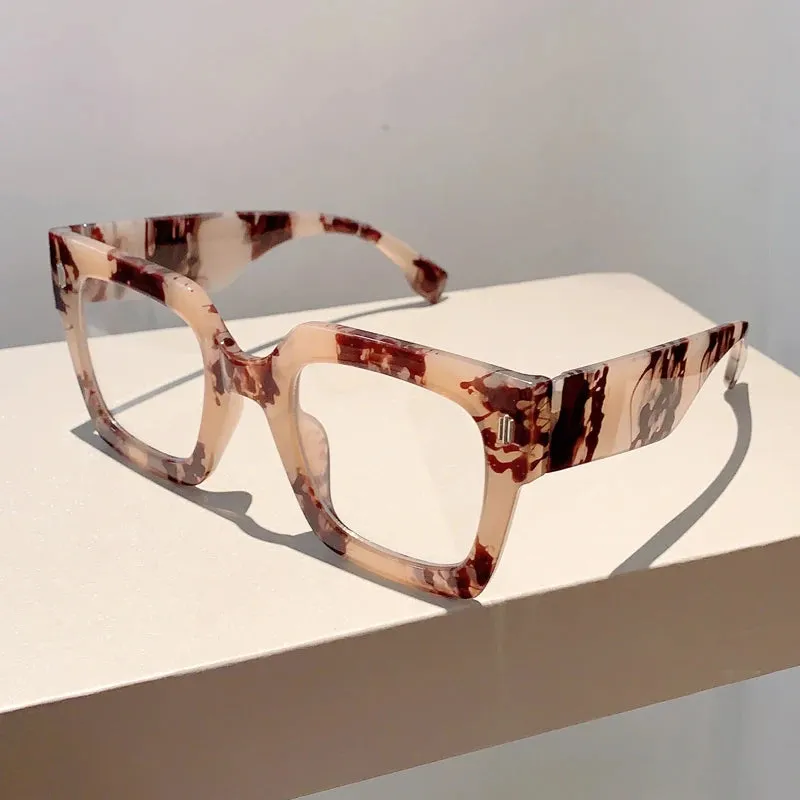 VAIGE Stylish Oversized Square Blue Light Blocking Sunglasses in Red, Green, and Blue