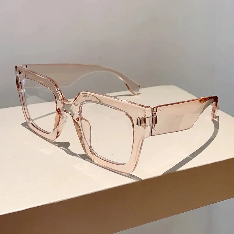 VAIGE Stylish Oversized Square Blue Light Blocking Sunglasses in Red, Green, and Blue