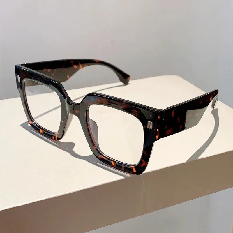 VAIGE Stylish Oversized Square Blue Light Blocking Sunglasses in Red, Green, and Blue