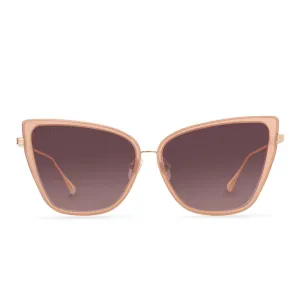 Valerie Rose Gold Wine Gradient Sunglasses