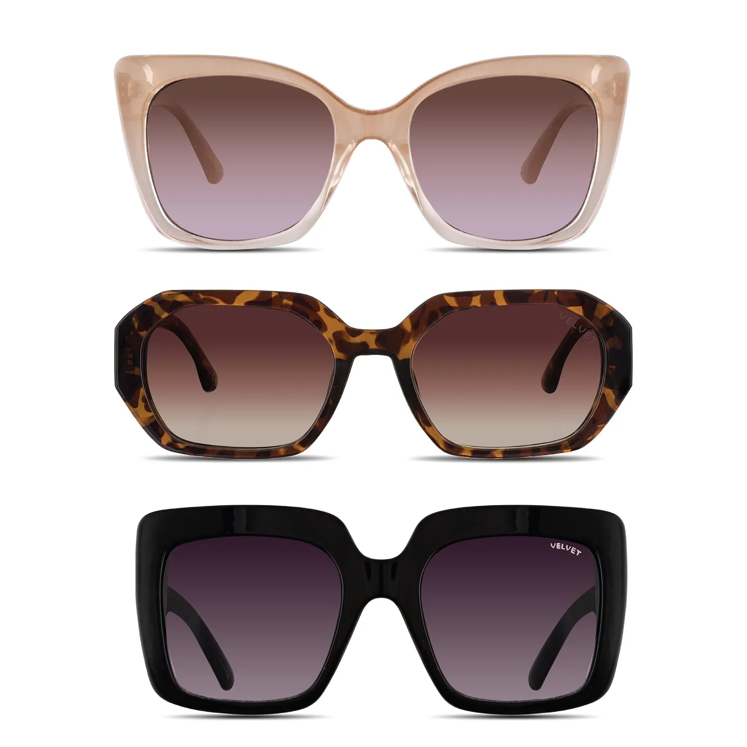 Velvet Eyewear Round Face Shape Sunglass Style Box