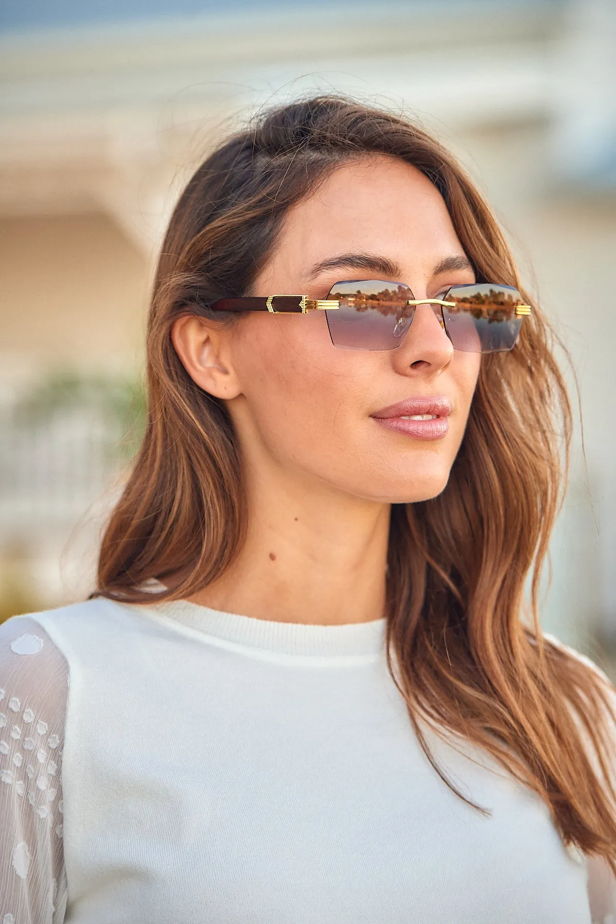 Vesna Brown/Gold Tort Sunglasses