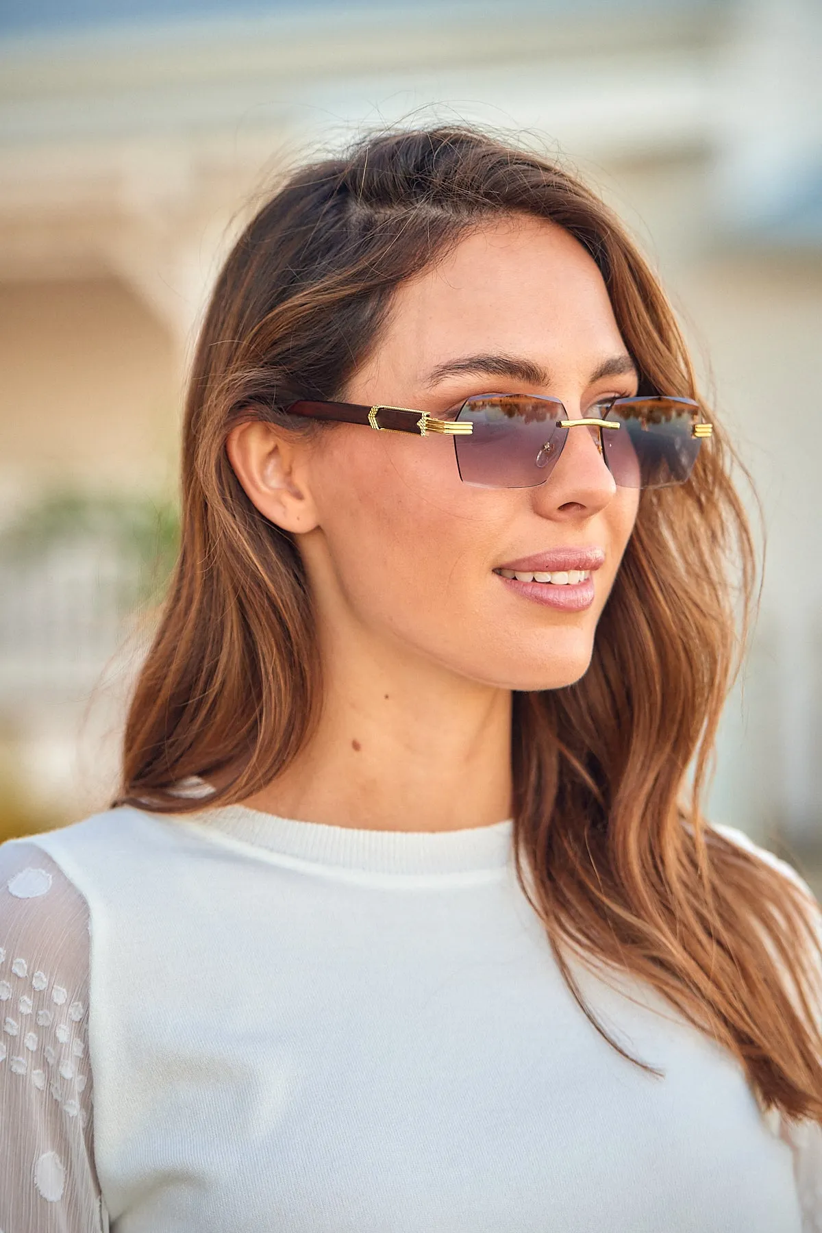 Vesna Brown/Gold Tort Sunglasses