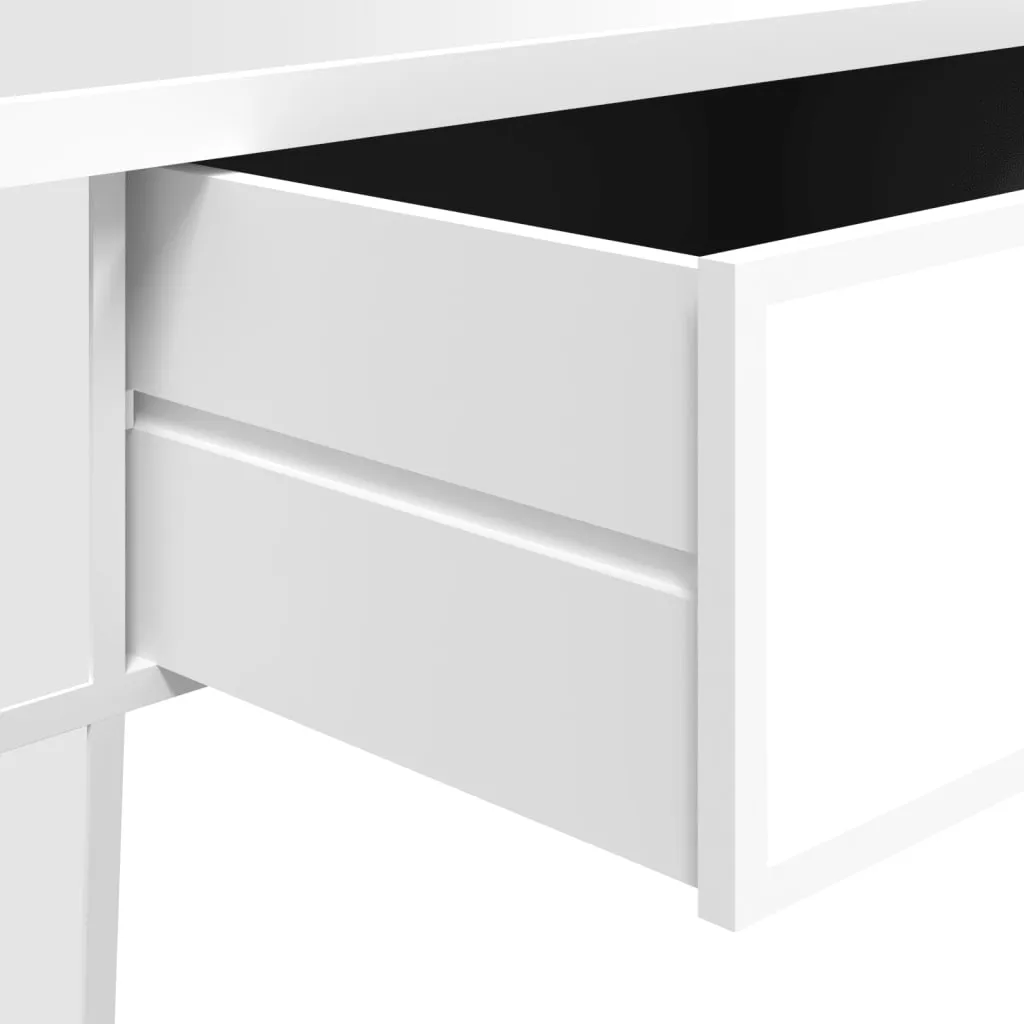 vidaXL Mirrored Coffee Table 106x45x45 cm Engineered Wood and Glass