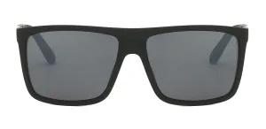 Walker II Square Black Unisex Sunglasses
